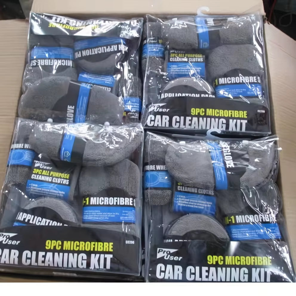 9 Piece Car Detailing Kit