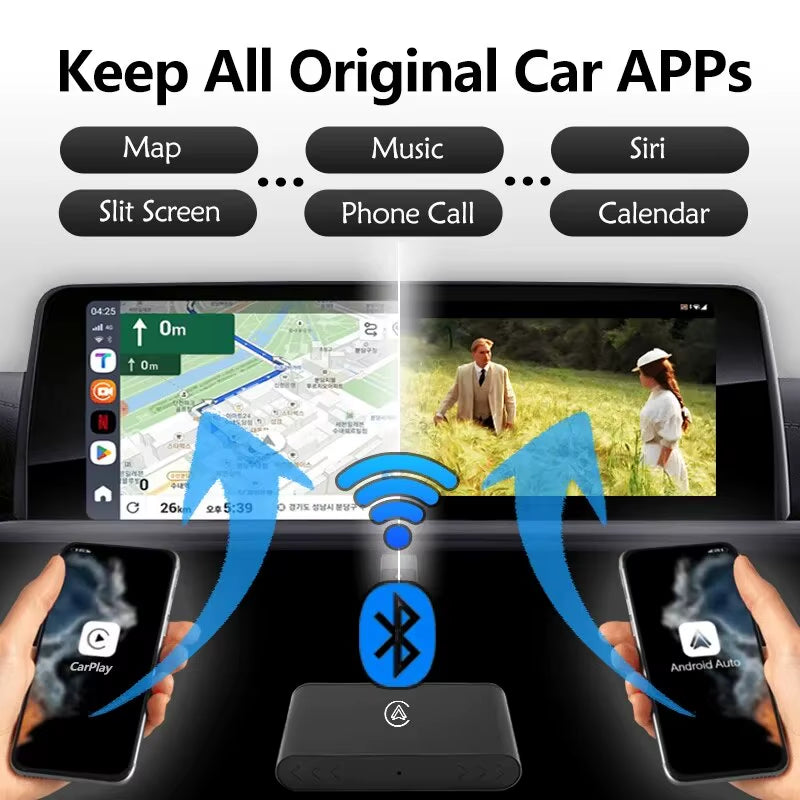 New 2 In1 Wireless Carplay Adapter